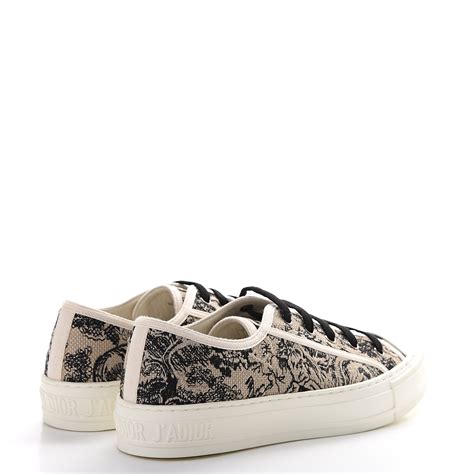 Walk'n'Dior Sneaker White Cotton Canvas with Black Toile de 